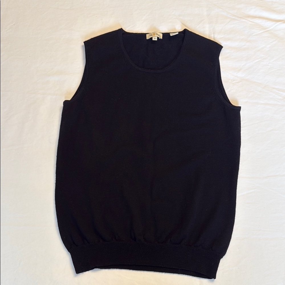 Peter Millar Black Merino Wool Sleeveless Top